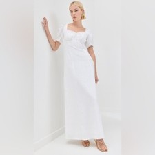 NWT Reformation Cherise white linen maxi dress Size 6