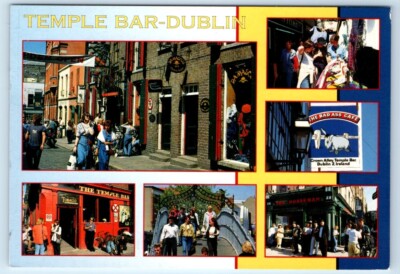 Temple Bar DUBLIN multiview IRELAND 4x6 Postcard
