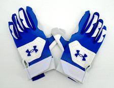 Under Armour Clean Up Batting Gloves Men's Small Blue/White