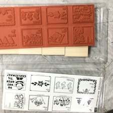 Stampin Up Christmas Gift Tags Set 8 Stamps 1998 Unmounted Never Used Ref210