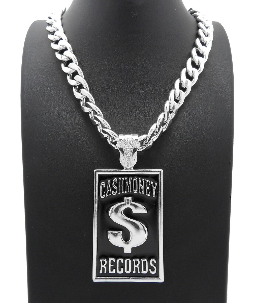 Gabriele Pasini 本人着 money crip chain Hip Hop Cash Money $ Records Pendant 11mm18