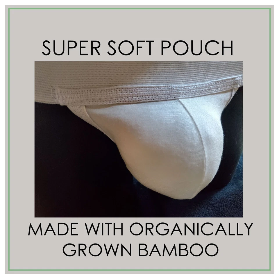 Bolsa de tecido branco bambu super macia orgânica Jock com cintura branca - Imagem 4 de 4