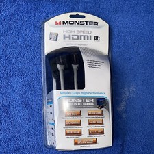 MONSTER 140621-00 HDMI Cable with ETHERNET 8' FULL HD 1080 FACTORY SEALED