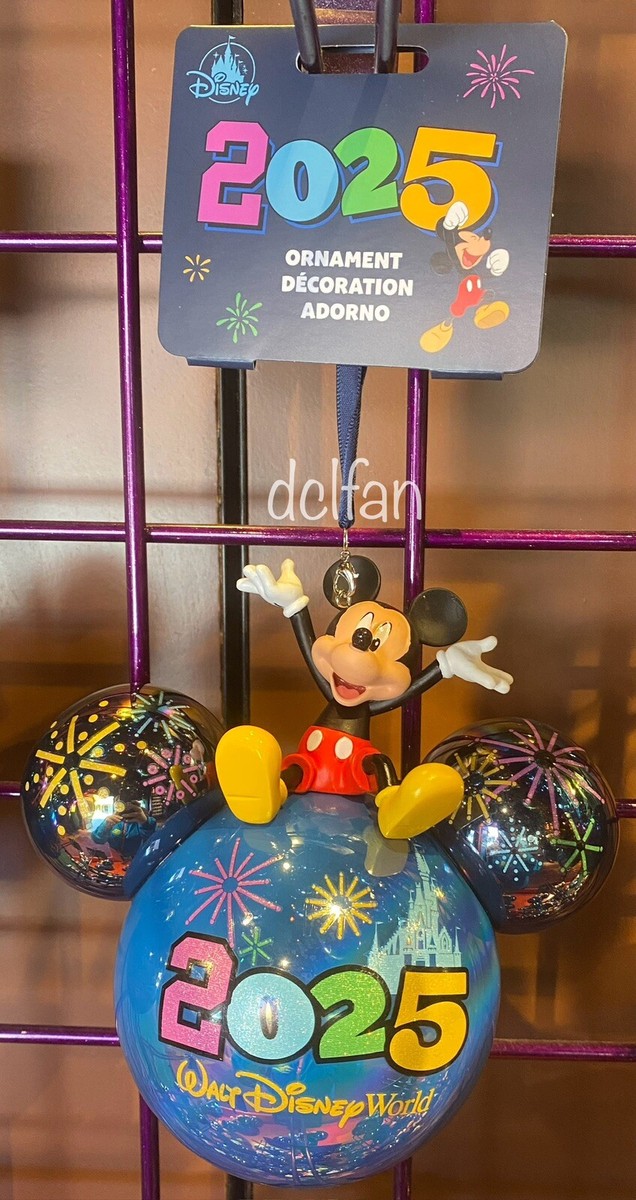 Disney Christmas Ornament 2025 セット 2025 Walt Disney World Parks Mickey Mouse Icon Glass Ball Ear
