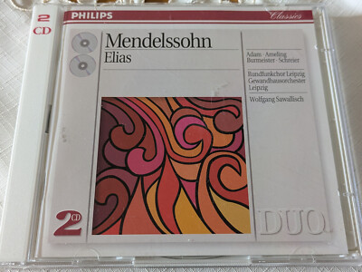 Felix Mendelssohn Bartholdy Elias 1993 2 CDs Adam Amelung Burmeister Sawallisch