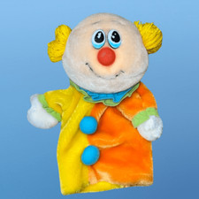Vintage 1982 Dakin Clown Hand Puppet Plush Toy Collectible 11  