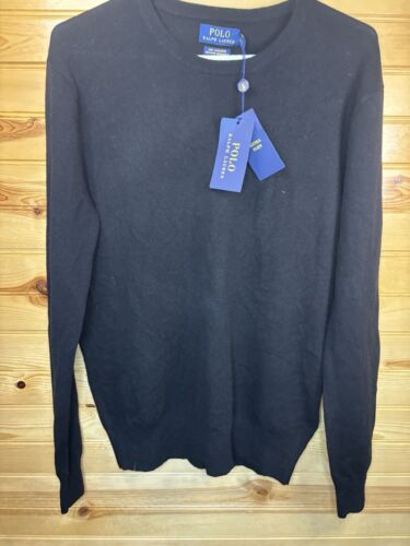 Polo Ralph Lauren maglione 100% cashmere maglione piccolo nuovo con etichetta $248 nero no pony - Foto 3 di 8