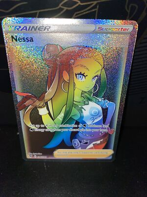 NESSA Vivid Voltage Pokemon Rainbow Secret Rare Trainer 196/185 PACK FRESH 