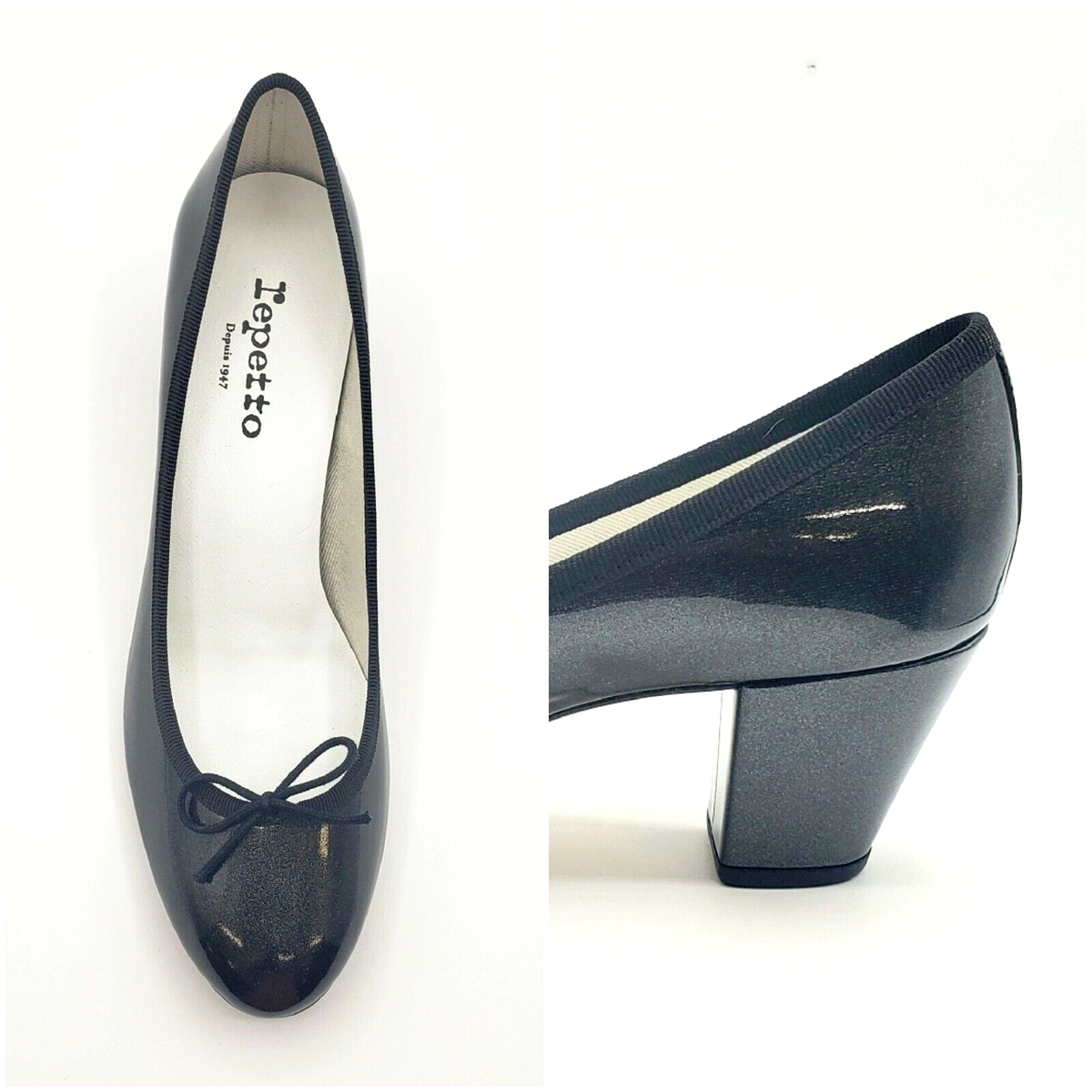Scarpe Con Tacco A Punta Donne - Finto Pelle Lucida Con Fiocco, Eleganti Per Sposa E Ufficio - Foto 6