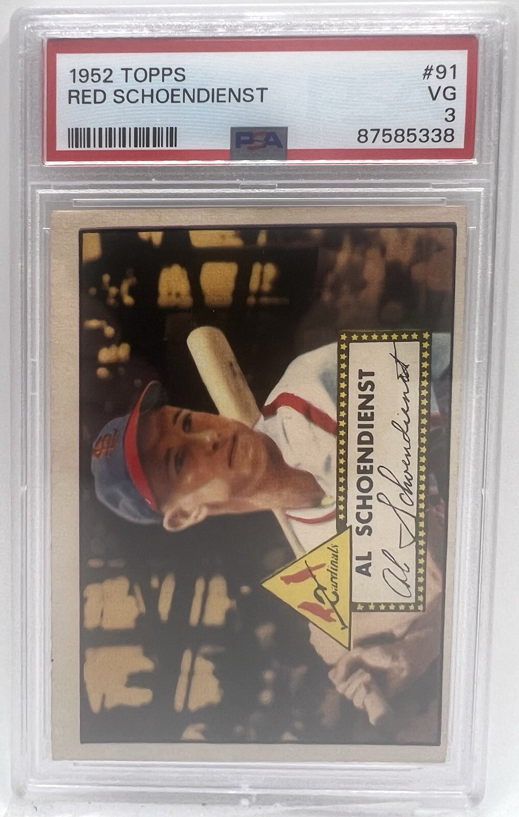 1952 Topps - #91 Red Schoendienst - PSA 3