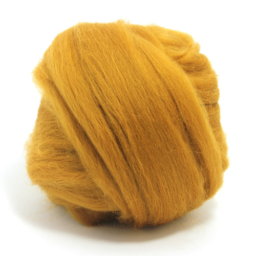 50g Dyed Merino Wool Top Antique Orange Gold Dreads Spinning Felting Roving