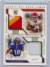 2020 National Treasures Dual Rookie Relic Justin Jefferson Clyde Edwards-Helaire