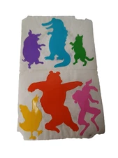 Mrs Grossman's Stickers Dancing Animals VTG 1988 Pig Alligator Bear Rabbit Goose