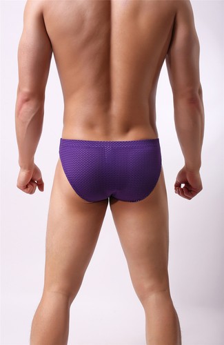Sexy Men's Mesh Hole Breathable Briefs Bulge Pouch Bikini Underwear Underpants - Picture 8 of 73