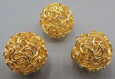 18mm Drahtperle Wickelperle Drahtkugel vergoldet 1-40 Stück SB 273 - Bild 1 von 3