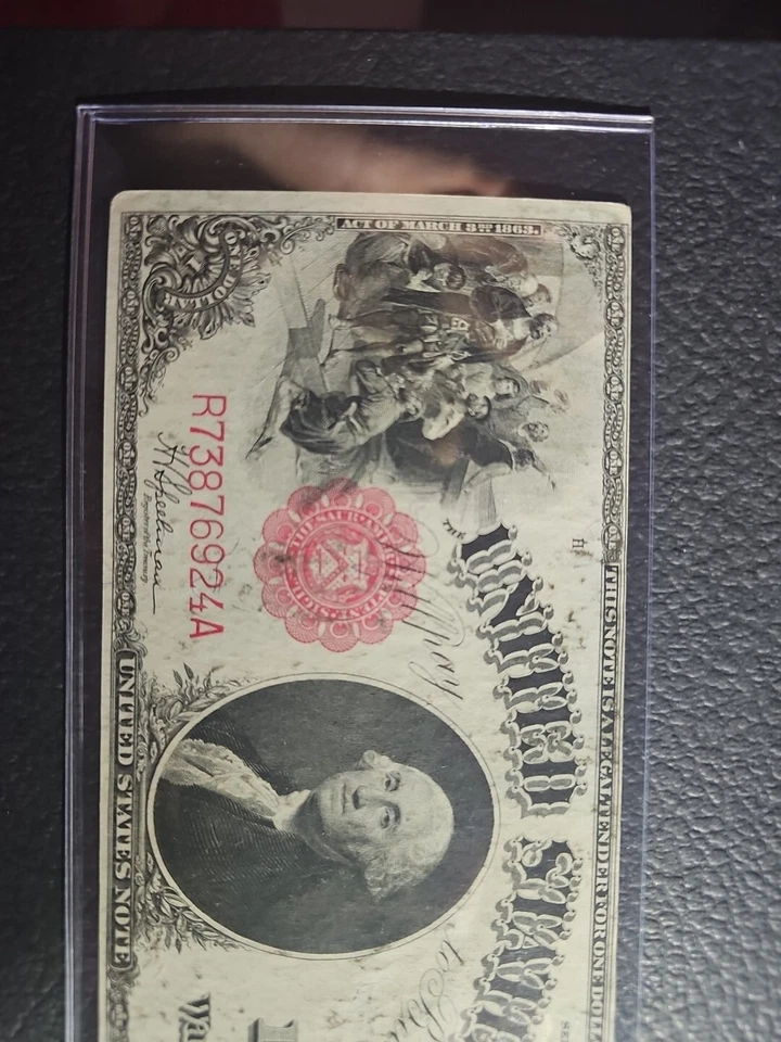 1917 $1 One Dollar Large Note.  - Image 3 of 4