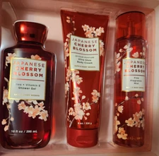 Bath & Body Works Japanese Cherry Blossom Fragrance Mist Shower Gel Body Cream