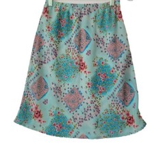 Vintage my michelle skirt size small lightweight swim cover up, floral rose Blue