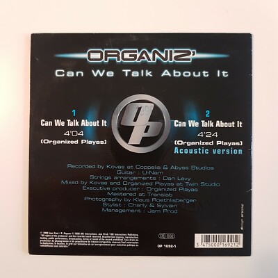 ORGANIZ' : CAN WE TALK ABOUT IT (2 VERSIONS) ♢ CD SINGLE RAP R&B
