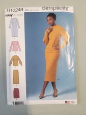 🌸 SIMPLICITY #R10249 - LADIES EASY SWEATER DRESS & SEPARATES PATTERN  6-14 FF
