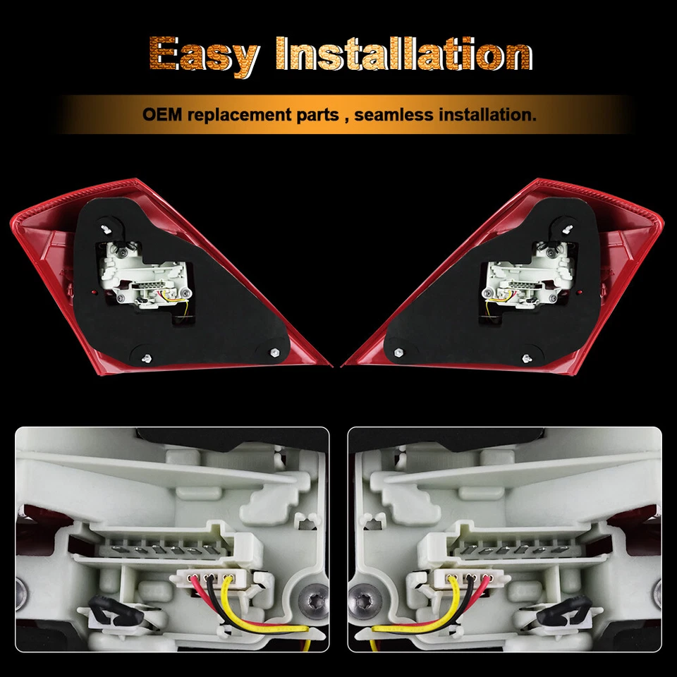 LH&RH LED Tail Lights Rear Brake Lamp For 2007-2009 Mercedes Benz W221 S550 S600 Foto 4 de 4