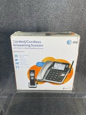 AT T CL84102 Dual Handsets Single Line Corded / Cordless Phone New