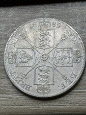Victoria, Double Florin, Four Shilling, 1889, 0.925 Silver