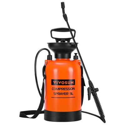 #ad VIVOSUN 1.35 Gallon Pump Pressure Sprayer Pressurized 1.35 Gallons Orange $42.99