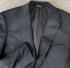 Jos A Bank Traveler Tech Blazer Black Men 40L Wool/Polyester Stretch Slim Preppy