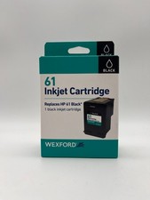 WEXFORD 61 INKJET CARTRIDGE REPLACES HP 61 BLACK INK 6, 10 or 25 SEALED MR 680