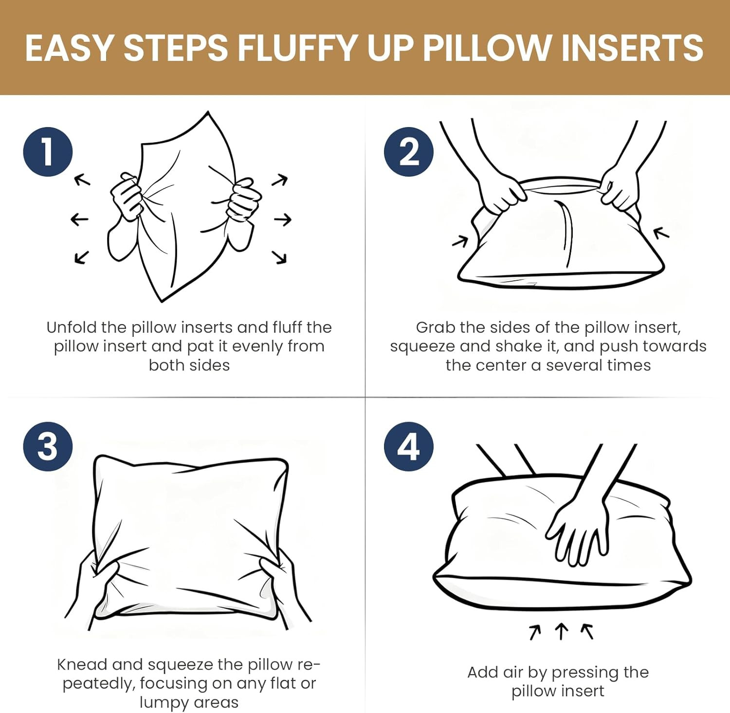 BHZ Euro Throw Pillow Insert 14x36 - Down Feather Alternative Hypoallergenic Pil