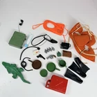 12” GI Joe Vintage Lot Of Accessories 1911 Pistol Flare Gun Grenades Flippers