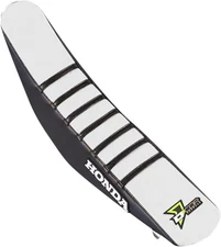 Dcor Factory Reinforced Seat Cover - Black/White/Black Motorcycle ATV/UTV