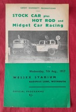 Weymouth Stock Car & Midget Programme Aug 7th 1957
