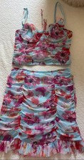 NWT Victoria s Secret Flirty Bustier Corset Top Sz M and Ruched Skirt Sz S