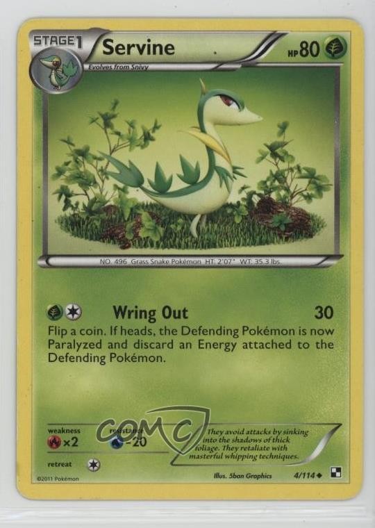 Servine Pokemon Black & White Base Set #4