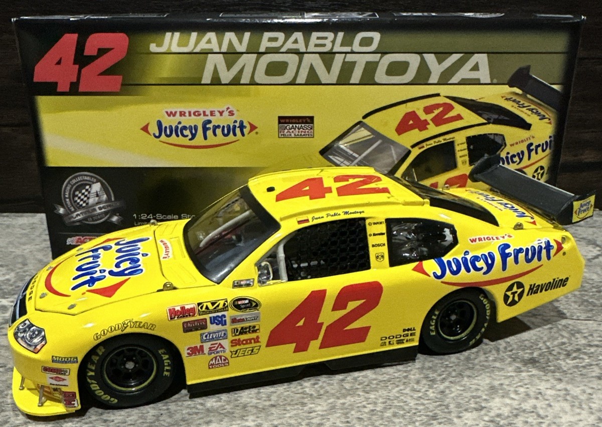 juicyレモンキャンディガラスの車 2008 Juan Pablo Montoya #42 Juicy Fruit Dodge COT 1/24 Action