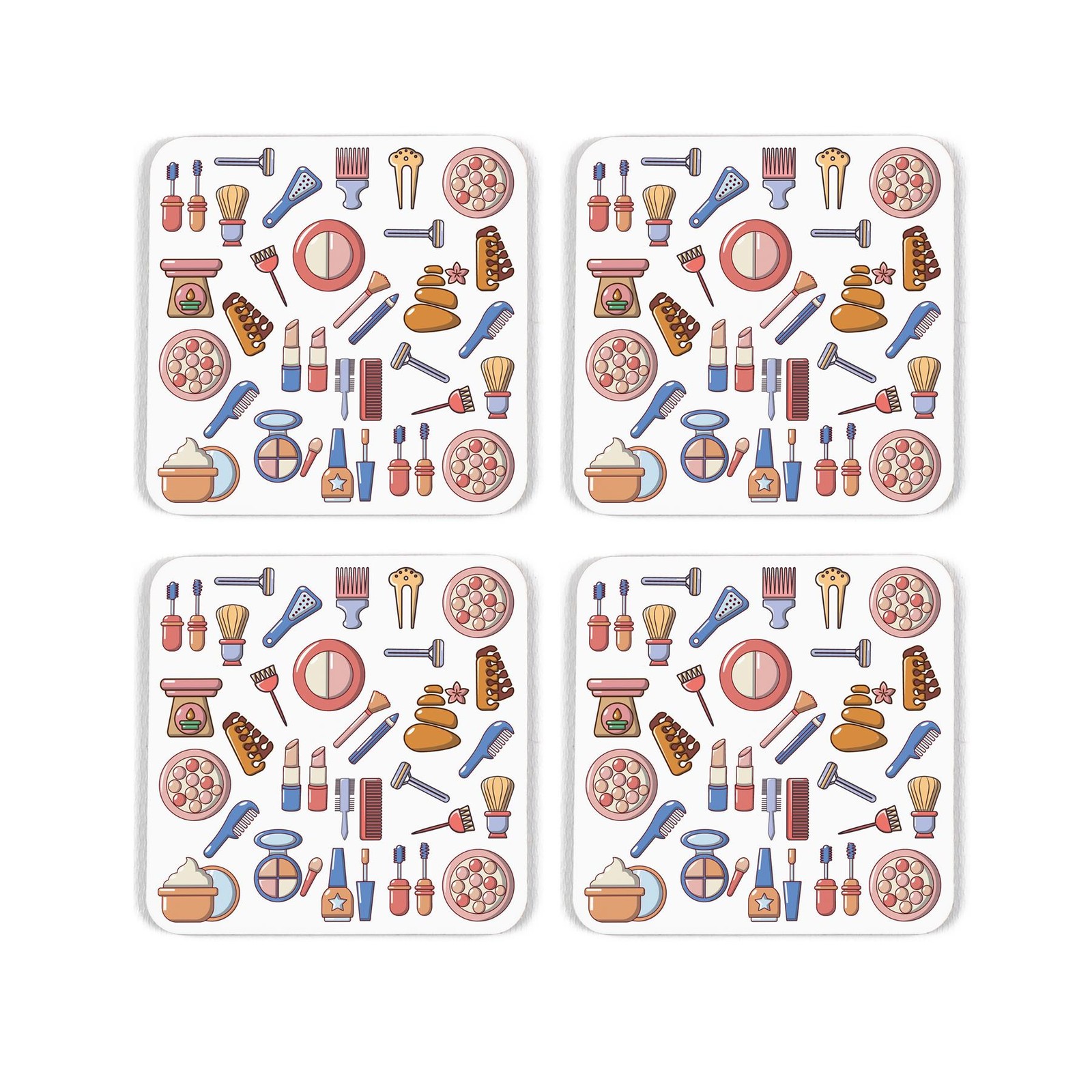Novelty Beautician Cork Coaster Set - Gifts for Jobs/Trades - Set of 4