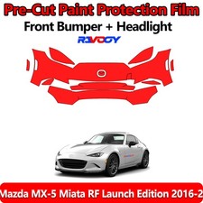 Front Bumper Ppf Kit Film For Mazda Mx-5 Miata Rf Launch Edition 2016-2024