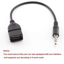 3.5mm male jack male to USb Female Headphone Earphone Audio Cable Connector
