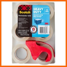 Heavy Duty Shipping Packing Tape, Clear, Shipping and Packaging Supplies, 1.8...