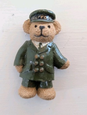 Harrods of London RARE Vintage resin Doorman Bear Collectible Magnet - 2.5'' 