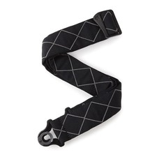 D'Addario Auto Lock Guitar Strap - Black Padded Diamonds