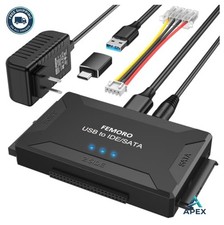 Hard Drive Reader USB 3.0 USB-C to SATA IDE Adapter for 2.5 3.5 HDD SSD Blu-ray