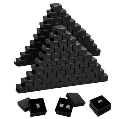330 Pcs Jewelry Gift Boxes in Black 2 x 2 x 1.2 Inch with Foam Cushion Insert...