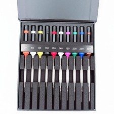 BERGEON 30081-AC10 Watchmakers Ergonomic 10 Piece Swiss Screwdriver Set