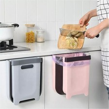 Folding Kitchen Bin, Hanging Food Bin, Bins For Kitchen, Over Door, GREY