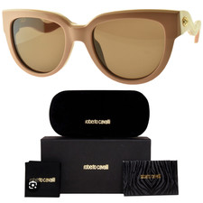 NEW  ROBERTO CAVALLI SRC054 0816 Pink Round Full Rim Womens Sunglasses