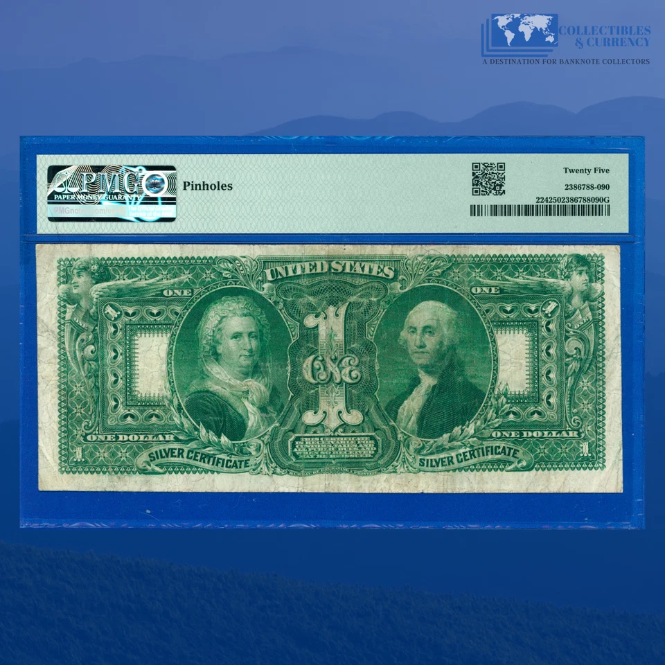 Fr.224 1896 $1 One Dollar Silver Certificate "EDUCATIONAL NOTE" , PMG 25 #73310 - Image 2 of 3