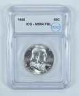 1958 Franklin Half Dollar MS64 FBL ICG